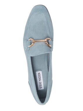 Steve Madden Classic "Carrine" Robin's Egg Blue Preppy Suede Loafers (US 6.5)